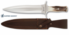 Couteau de chasse 36 cm 
manche corne de cerf  
