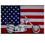 Drapeau nylon USA Moto  de 150 x 90   