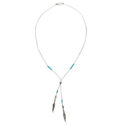 Collier Plumes Turquoise