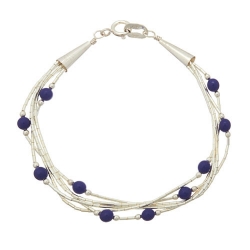 Bracelet 5 Fils Perles de Lapis Lazuli