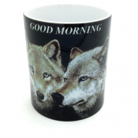 Mug  couple de Loup  Good morning 