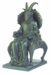 Statue SATAN sur trone  
Hauteur 23 cm 