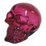 Crâne tête de mort en verre 
Translucide Violet  