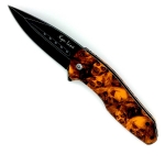 Couteau Pliant ZOMBIE Orange  Lame de 08 cm  