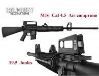 Carabine M16  Black OPS / Cal 4.5 mm 