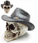 Crâne tête de mort cowboy  