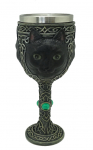Calice ( ciboire, verre ) 
Chat noire de 19.5 cm 