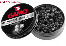 Plombs Gamo « Tête POINTUE » 
Cal 5.5 mm  Boite de 250 