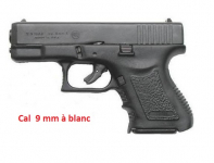 Pistolet à blanc  Mini GAP ( REPIQUE MINI GLOCK )  
Cal. 9mm PAK  