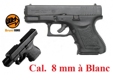Pistolet Mini GAP 8mm a Blanc (Glock)