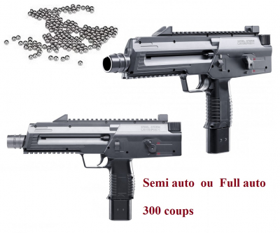 Pistolet mitrailleur semi auto & full auto Cal. 4.5 Bille Acier , UMAREX