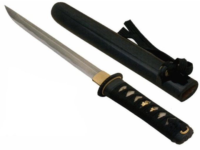 TANTO  Fudoshin  Lame Damas noir feuille