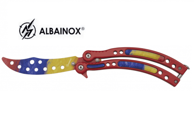 Couteau papillon Colorful Multicolor D’entrainement  lame de 9 cm