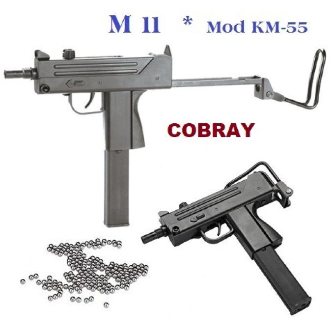 Pistolet mitrailleur Ingram M11 (Réplique Usi)  « ASG  Cbray  »/ Cal 4.5  Billes Acier  