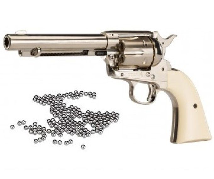 Revolver à billes acier COLT S.A.A.45 Finition NICKELEE