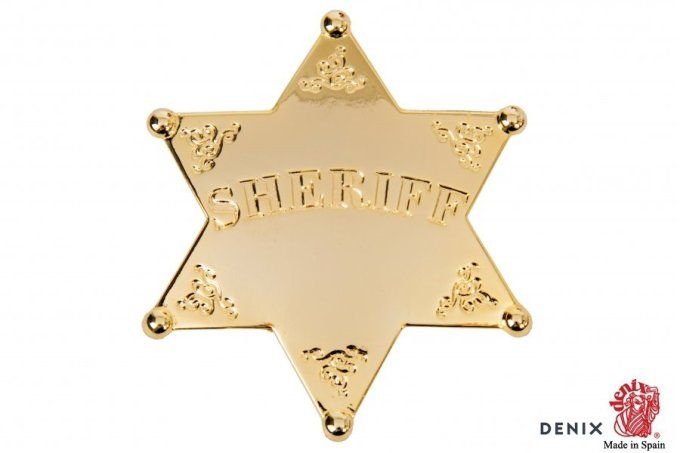Etoile de shériff Gold 6 pointes  