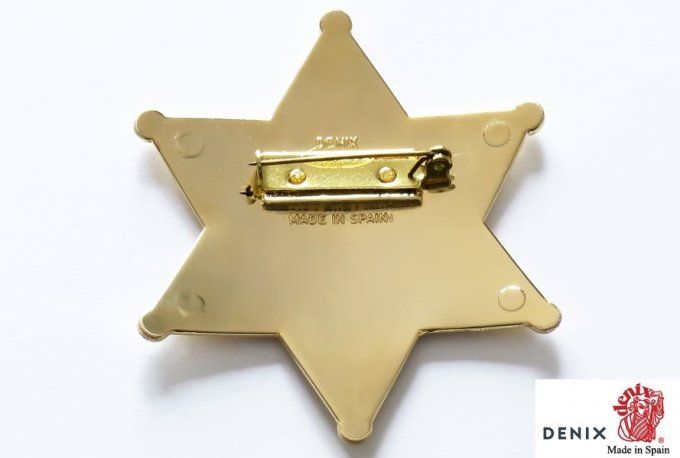 Etoile de shériff Gold 6 pointes  