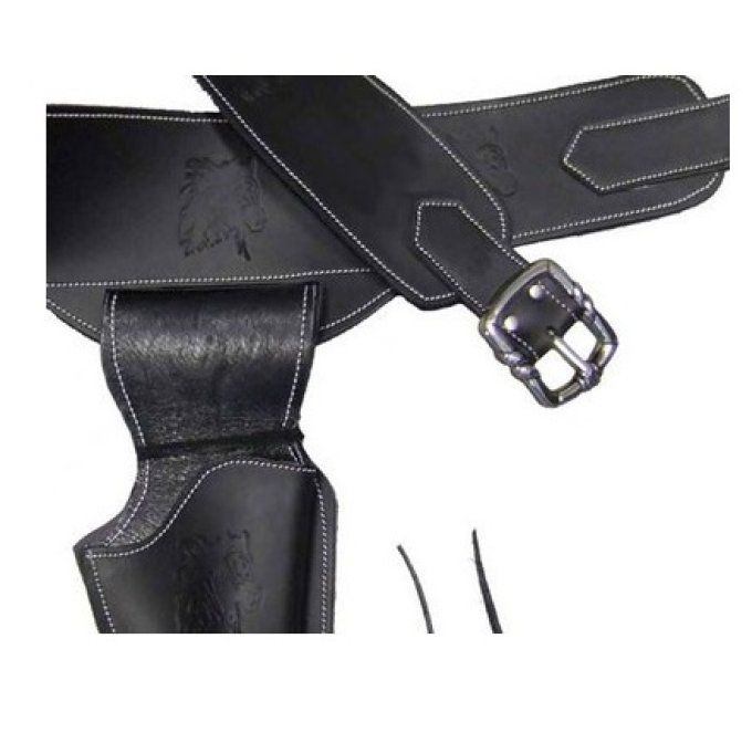 Ceinturon holster noir + balles pour 1 revolver western