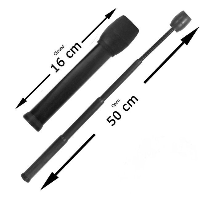 Matraque télescopique de défense Souple 49 cm
