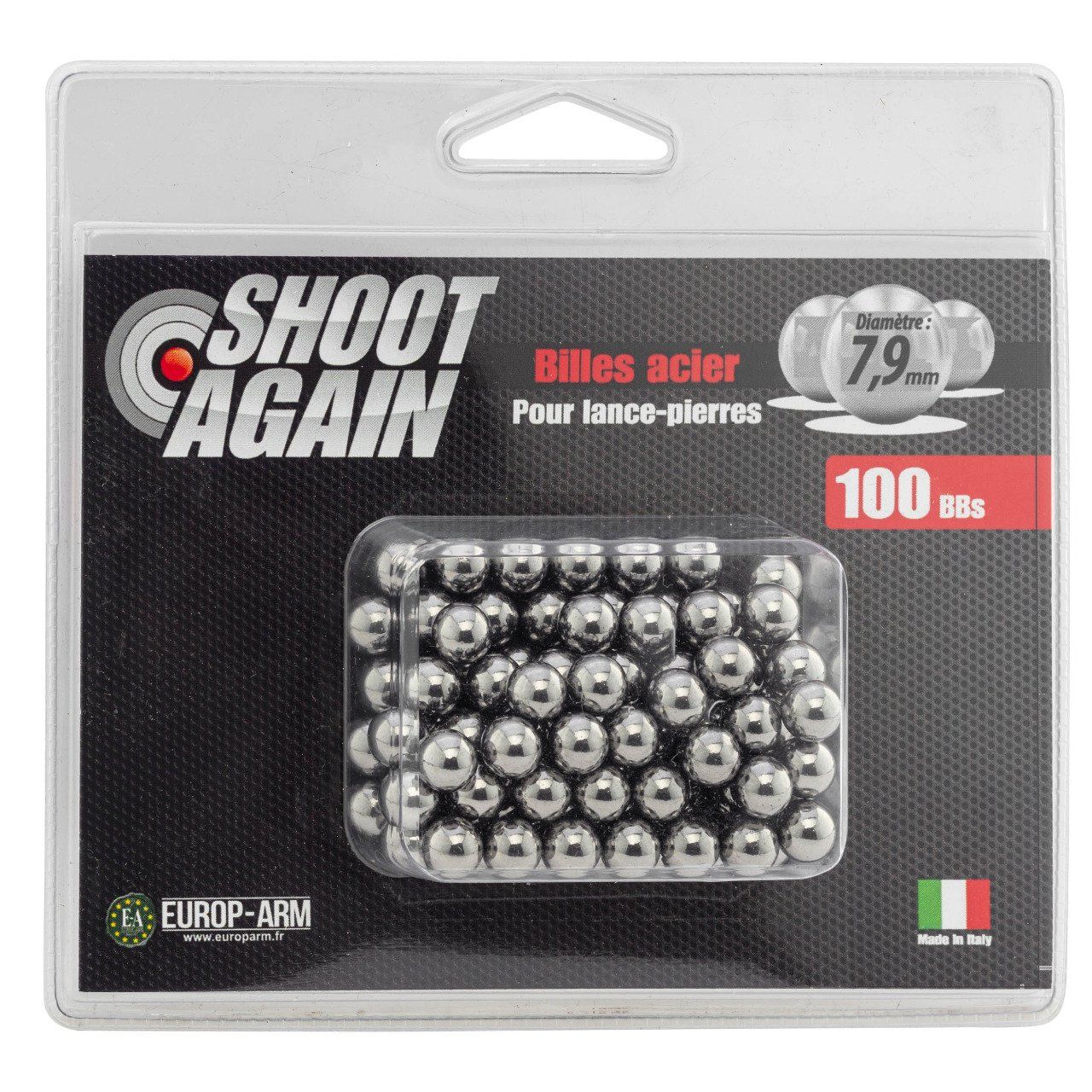 BILLES  ACIER  Diam. 7.9  pour Lance Pierre // PAR 100 