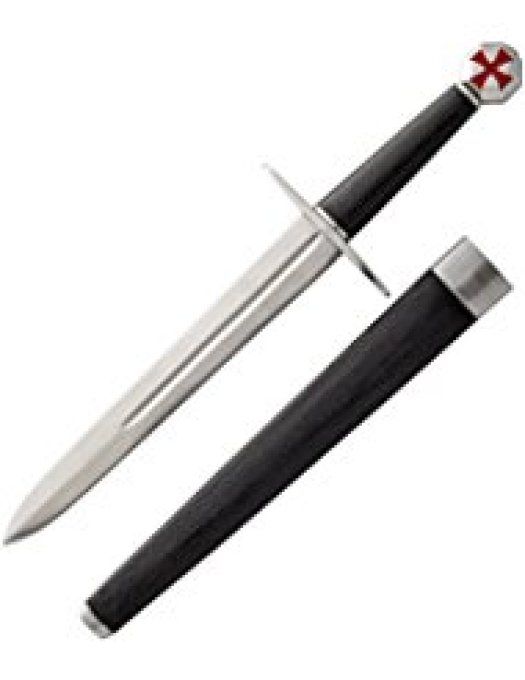 Dague Médiévale Forgé Octogonale avec fourreau Cuir