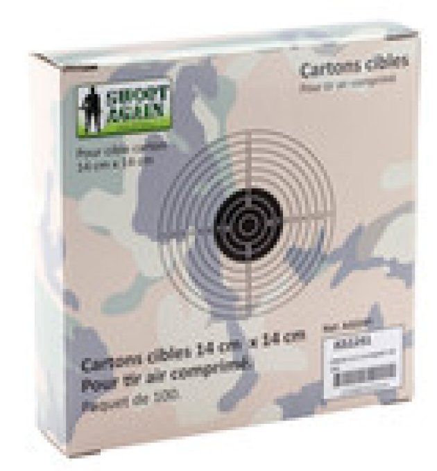 Cible Carton  14 X 14  (paquet de 100)  