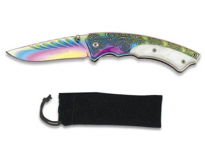 Couteau Pliant Rainbow NACRE