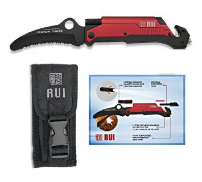 Couteau RUI Spécial Pompier Rouge