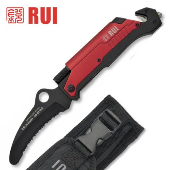 Couteau RUI Spécial Pompier Rouge