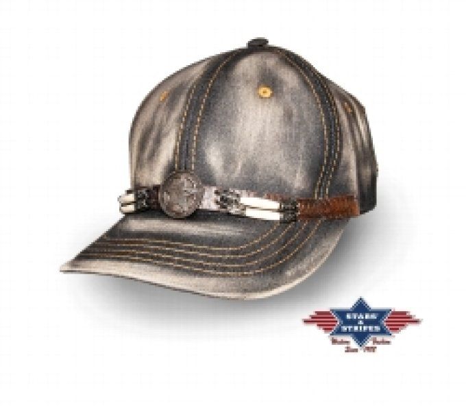 Casquette baseball noir délavé