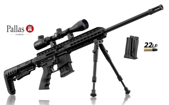 Pack Carabine  Pallas  Sniper BA-15  Black  Cal : 22 Lr