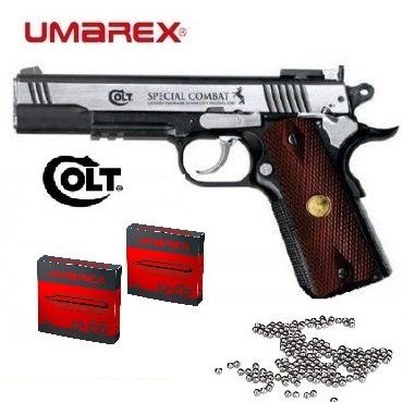 Pistolet à billes acier COLT SPECIAL  COMBAT + 10 Capsules co2