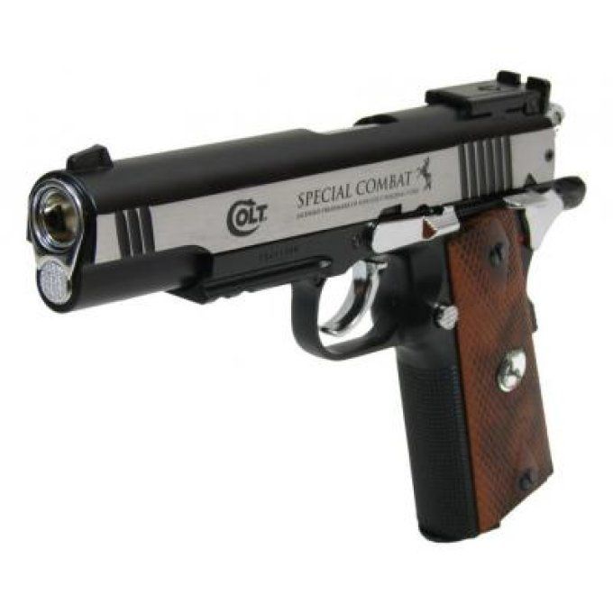 Pistolet à billes acier COLT SPECIAL  COMBAT + 10 Capsules co2