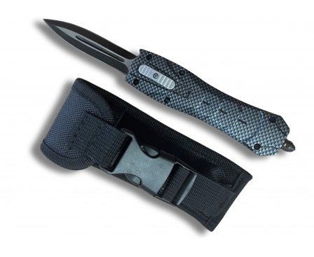 Couteau  Automatique (éjectable)  Robuste et Noir Carbone