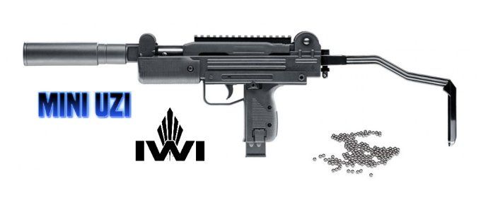 Pistolet mitrailleur mini uzi  « IWI  »/ Cal 4.5  Billes Acier  et Co2