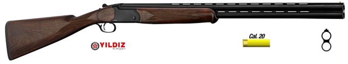 Fusil  YILDIZ  Superposé mono détente sélective  *  Cal 20/76