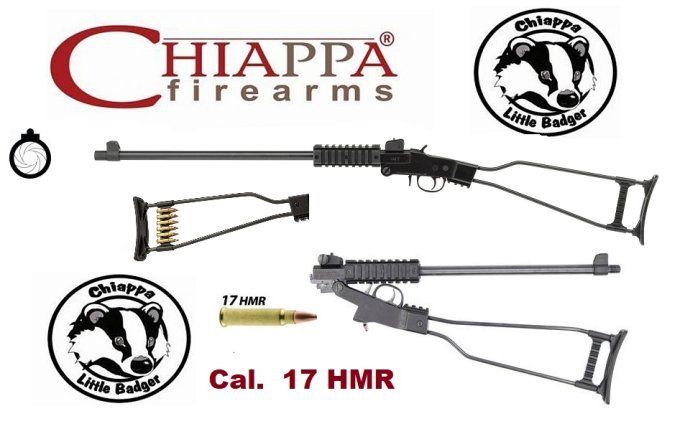 Carabine CHIAPPA // LITTLE  BADGER 22 HMR  mono-coup et Pliante
