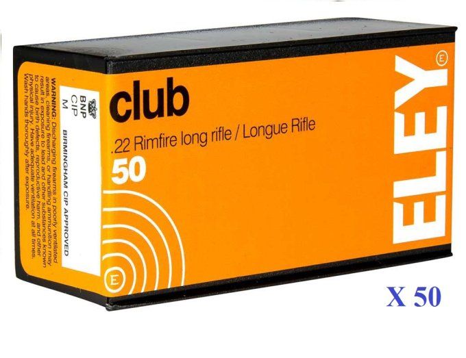 Cartouches 22LR ELEY  CLUB  boite de 500