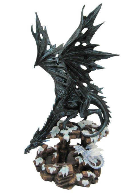 Dragon Heilyn avec dragon bébé  de 48 cm