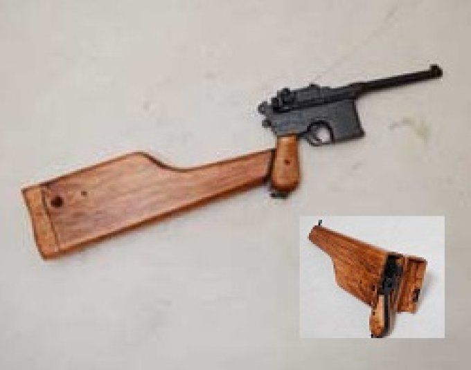 Crosse etui Mod. 96 Artilleur avec Réplique  du Pistolet  MAUSER  C96