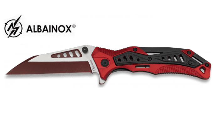Couteau Pliant design rouge Lame de 8.7 cm