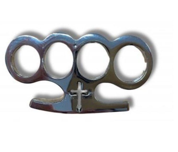 Poing Américain Croix chrome