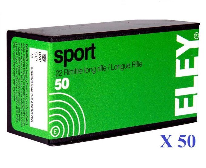 Cartouches 22LR ELEY  SPORT  boite de 50