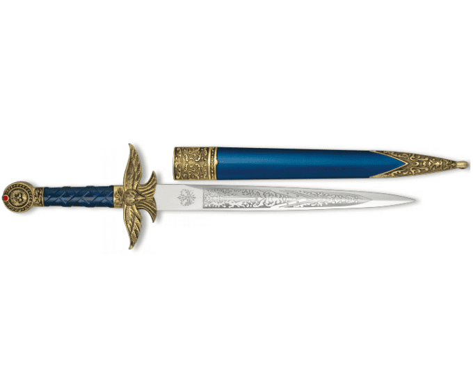 Dague d’ornement bleu nuit de 39 cm