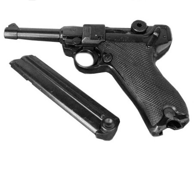 Pistolet LUGER P04/06 de Marine Noir / 30 cm