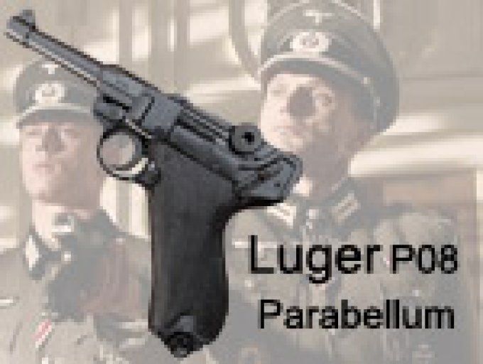 Pistolet LUGER P04/06 de Marine Noir / 30 cm