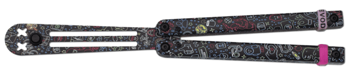 Couteau papillon fan training D’entrainement noir lame de 11 cm