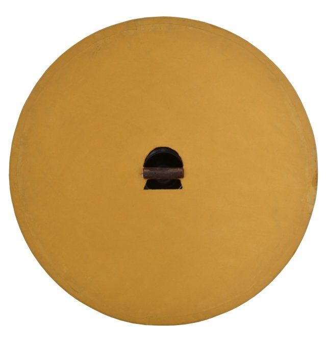 Bouclier viking rond en bois peint avec managarm et skoll