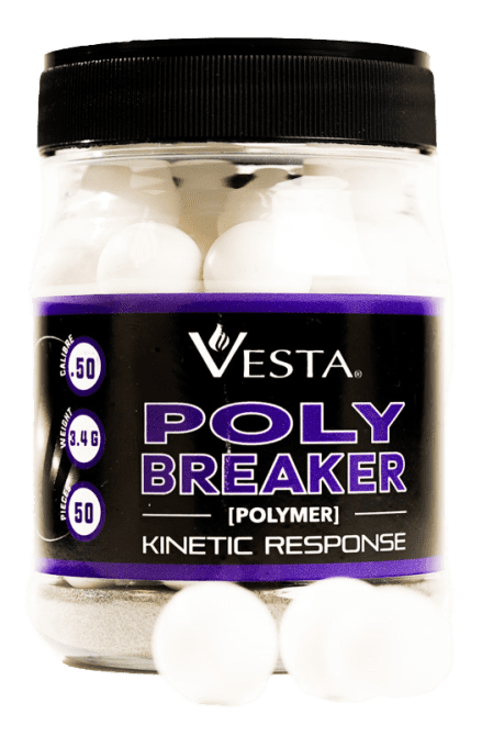 Pot de 50 Billes  Polybreaker Polymère blanche  Cal. 50