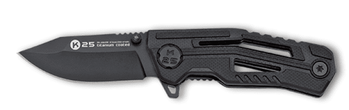 Couteau pliant tactique noir  Titanium lame de 5